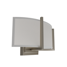 Load image into Gallery viewer, 2 - Lights, Flush Mounted Wall Sconce, 120 Volt, Dimmable, Brushed Nickel / Slate Gray Fabric, Hardwired - LEDMyPlace