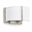 Load image into Gallery viewer, 2-Lights, Flush Mounted Wall Sconce, 120 Volt, Dimmable, Brushed Nickel / Slate Gray Fabric, Hardwired - LEDMyPlace