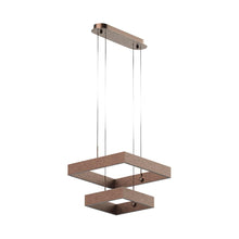 Load image into Gallery viewer, 2 - Lights, Square Chandelier Lighting in Brushed Brown Body Finish, 141W, 3000K, 8800LM, Oxidation Finish Technique, Dimmable - LEDMyPlace