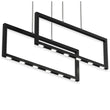 Load image into Gallery viewer, 2 - Rectangle Lights, 38W, 3000K, 1900LM, LED Kitchen Island Light Pendant For Dining Living Room, Dimmable, Matte black Body Finish - LEDMyPlace