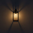 Load image into Gallery viewer, 20 - in Black and Wood Outdoor Farmhouse Wall Lantern, 1 - Light Wall Lamp Sconce, Clear Seeded Glass - 8.82"L x 7.87"W x 18.74"H - LEDMyPlace