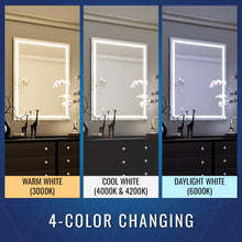 Load image into Gallery viewer, 24 in. X 36 in. LED Lighted Bathroom Vanity Mirror, Adjustable Color Temperature &amp; Remembrance, Touch Button, CRI 90+, Anti - Fog, Inner Window Style - LEDMyPlace
