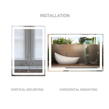 Load image into Gallery viewer, 24 in. X 36 in. LED Lighted Bathroom Vanity Mirror, Adjustable Color Temperature &amp; Remembrance, Touch Button, CRI 90+, Anti - Fog, Inner Window Style - LEDMyPlace