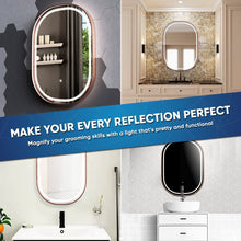 Load image into Gallery viewer, 24 in. X 36 in. LED Lighted Bathroom Vanity Mirror with Rose Gold Frame, Anti - Fog, CRI 90+, Adjustable Color Temperature &amp; Remembrance, Lighted Makeup Mirrors, Evo Style - LEDMyPlace