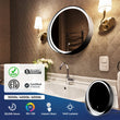 Load image into Gallery viewer, 24 Inch Round LED Lighted Bathroom Vanity Mirror with Shelf, Touch Switch, Defogger and CCT Remembrance, CRI 90+, Raven Round Style - LEDMyPlace
