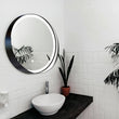 Load image into Gallery viewer, 24 Inch Round LED Lighted Bathroom Vanity Mirror with Shelf, Touch Switch, Defogger and CCT Remembrance, CRI 90+, Raven Round Style - LEDMyPlace