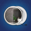 Load image into Gallery viewer, 24 Inch Round LED Lighted Bathroom Vanity Mirror with Shelf, Touch Switch, Defogger and CCT Remembrance, CRI 90+, Raven Round Style - LEDMyPlace