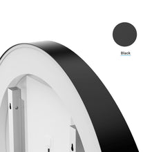 Load image into Gallery viewer, 24 Inch Round LED Lighted Bathroom Vanity Mirror with Shelf, Touch Switch, Defogger and CCT Remembrance, CRI 90+, Raven Round Style - LEDMyPlace