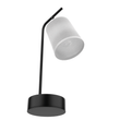 Load image into Gallery viewer, 25" Industrial Table Lamp with Fabric Shade Simplicity Reading Lamps for Bedside Table, Living Room, Study Room with Switch &amp; 1 Socket, Finish/color - black &amp; white - LEDMyPlace