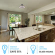 Load image into Gallery viewer, 25W LED Ring Semi - Flushmount Light, 3000K (Warm White), Brushed Nickel Finish, 1450 Lumens, Triac Dimmable, ETL Listed - LEDMyPlace
