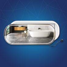 Load image into Gallery viewer, 26 in. X 63 in. LED Lighted Bathroom Vanity Mirror with Rose Gold Frame, CRI 90+, Anti - Fog Adjustable Color Temperature &amp; Remembrance, Lighted Makeup Mirrors, Realx Style - LEDMyPlace