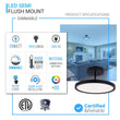 Load image into Gallery viewer, 28W Round Shape LED Semi Flush Mount Ceiling Lights, Matte Black Finish with White Acrylic Shade, 1950LM, Dimmable - LEDMyPlace