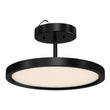 Load image into Gallery viewer, 28W Round Shape LED Semi Flush Mount Ceiling Lights, Matte Black Finish with White Acrylic Shade, 1950LM, Dimmable - LEDMyPlace