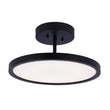 Load image into Gallery viewer, 28W Round Shape LED Semi Flush Mount Ceiling Lights, Matte Black Finish with White Acrylic Shade, 1950LM, Dimmable