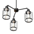 Load image into Gallery viewer, 3 - Light Birdcage Chandelier Lighting Fixture, Kitchen Island Light Fixtures, Matte Black Finish, E26 Base, 3 Years Warranty - LEDMyPlace