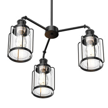 Load image into Gallery viewer, 3 - Light Birdcage Chandelier Lighting Fixture, Kitchen Island Light Fixtures, Matte Black Finish, E26 Base, 3 Years Warranty - LEDMyPlace
