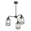 Load image into Gallery viewer, 3 - Light Birdcage Chandelier Lighting Fixture, Kitchen Island Light Fixtures, Matte Black Finish, E26 Base, 3 Years Warranty - LEDMyPlace