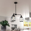 Load image into Gallery viewer, 3 - Light Birdcage Chandelier Lighting Fixture, Kitchen Island Light Fixtures, Matte Black Finish, E26 Base, 3 Years Warranty - LEDMyPlace