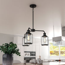 Load image into Gallery viewer, 3 - Light Birdcage Chandelier Lighting Fixture, Kitchen Island Light Fixtures, Matte Black Finish, E26 Base, 3 Years Warranty - LEDMyPlace