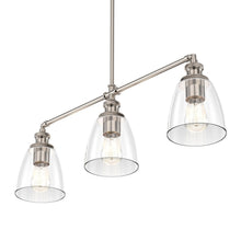 Load image into Gallery viewer, 3 - Lights Bell Shape Kitchen Island Pendant Lighting, Clear Glass Shade, E26 Base, UL Listed - LEDMyPlace