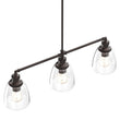 Load image into Gallery viewer, 3 - Lights Bell Shape Kitchen Island Pendant Lighting, Clear Glass Shade, E26 Base, UL Listed - LEDMyPlace