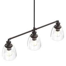 Load image into Gallery viewer, 3 - Lights Bell Shape Kitchen Island Pendant Lighting, Clear Glass Shade, E26 Base, UL Listed - LEDMyPlace