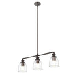 Load image into Gallery viewer, 3 - Lights Bell Shape Kitchen Island Pendant Lighting, Clear Glass Shade, E26 Base, UL Listed - LEDMyPlace