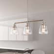 Load image into Gallery viewer, 3 - Lights Bell Shape Kitchen Island Pendant Lighting, Clear Glass Shade, E26 Base, UL Listed - LEDMyPlace