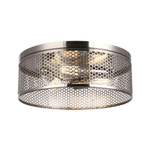 Load image into Gallery viewer, 3 - Lights Cage Style Flush Mount Fixture, Drum Shape, E26 Base, UL Listed, 3 Years Warranty - LEDMyPlace