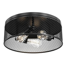 Load image into Gallery viewer, 3 - Lights Cage Style Flush Mount Fixture, Drum Shape, E26 Base, UL Listed, 3 Years Warranty - LEDMyPlace