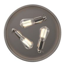 Load image into Gallery viewer, 3 - Lights Cage Style Flush Mount Fixture, Drum Shape, E26 Base, UL Listed, 3 Years Warranty - LEDMyPlace