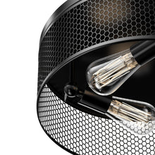 Load image into Gallery viewer, 3 - Lights Cage Style Flush Mount Fixture, Drum Shape, E26 Base, UL Listed, 3 Years Warranty - LEDMyPlace
