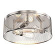 Load image into Gallery viewer, 3 - Lights Cage Style Flush Mount Fixture, Drum Shape, E26 Base, UL Listed, 3 Years Warranty - LEDMyPlace