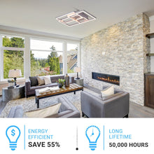 Load image into Gallery viewer, 3 - Lights, Geometric Modern Ceiling Lights, Surface Mounting, 67W, 3000K(Warm White), 4032LM, Sand white Body Finish, Dimmable, Hallway Light Fixtures - LEDMyPlace