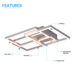 Load image into Gallery viewer, 3 - Lights, Geometric Modern Ceiling Lights, Surface Mounting, 67W, 3000K(Warm White), 4032LM, Sand white Body Finish, Dimmable, Hallway Light Fixtures - LEDMyPlace