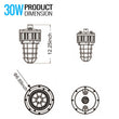 Load image into Gallery viewer, 30 Watt LED Explosion Proof Jelly Jar Light, G Series, Dimmable, 5000K, 4050LM, AC100 - 277V, IP66, Hazardous Location Lighting Fixtures - LEDMyPlace