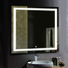 Load image into Gallery viewer, 36 in. X 36 in. LED Lighted Bathroom Vanity Mirror, Anti Fog, CRI 90+, Adjustable Color Temperature &amp; Remembrance, Makeup Mirror, Touch Button, Inner Window Style - LEDMyPlace