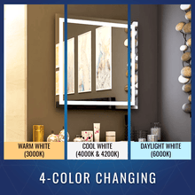 Load image into Gallery viewer, 36 in. X 36 in. LED Lighted Bathroom Vanity Mirror, Anti Fog, CRI 90+, Adjustable Color Temperature &amp; Remembrance, Makeup Mirror, Touch Button, Inner Window Style - LEDMyPlace