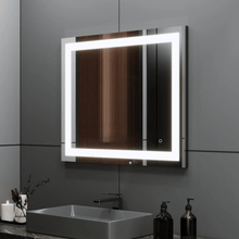 Load image into Gallery viewer, 36 in. X 36 in. LED Lighted Bathroom Vanity Mirror, Anti Fog, CRI 90+, Adjustable Color Temperature &amp; Remembrance, Makeup Mirror, Touch Button, Inner Window Style - LEDMyPlace