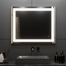 Load image into Gallery viewer, 36 in. X 36 in. LED Lighted Bathroom Vanity Mirror, Anti Fog, CRI 90+, Adjustable Color Temperature &amp; Remembrance, Makeup Mirror, Touch Button, Inner Window Style - LEDMyPlace