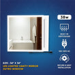 Load image into Gallery viewer, 36 in. x 36 in. LED Lighted Bathroom Vanity Mirror, Anti - Fog, Touch Button, Adjustable Color Temperature &amp; Remembrance, Wall Mounted Makeup Mirror, CRI 90+, Window Style - LEDMyPlace