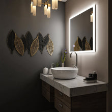 Load image into Gallery viewer, 36 in. x 36 in. LED Lighted Bathroom Vanity Mirror, Anti - Fog, Touch Button, Adjustable Color Temperature &amp; Remembrance, Wall Mounted Makeup Mirror, CRI 90+, Window Style - LEDMyPlace