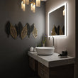 Load image into Gallery viewer, 36 in. x 36 in. LED Lighted Bathroom Vanity Mirror, Anti - Fog, Touch Button, Adjustable Color Temperature &amp; Remembrance, Wall Mounted Makeup Mirror, CRI 90+, Window Style - LEDMyPlace
