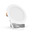 Load image into Gallery viewer, 4" 9W LED Slim Panel Recessed Ceiling Light CCT Changeable 2700k 3000K 3500K 4000K 5000K, with Junction Box, Round - LEDMyPlace