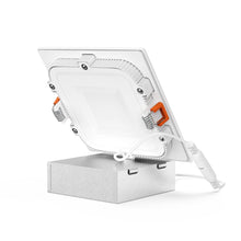 Load image into Gallery viewer, 4" 9W LED Slim Panel Recessed Ceiling Light CCT Changeable 2700K 3000K 3500K 4000K 5000K, with Junction Box, Square - LEDMyPlace