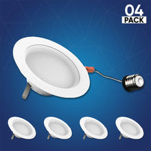 Load image into Gallery viewer, 4 Inch LED Recessed Lighting, 10W, Dimmable, ETL Listed, Baffle Trim, Recessed Downlights For Closets, Kitchens, Hallways, Basement