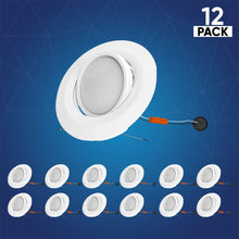 Load image into Gallery viewer, 4 Inch LED Recessed Lighting with Adjustable Eyeball, 10W, Dimmable, Mounting Clip, Recessed Downlights For Living Room, Office, Closets, Kitchens, Hallways - LEDMyPlace