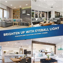 Load image into Gallery viewer, 4 Inch LED Recessed Lighting with Adjustable Eyeball, 10W, Dimmable, Mounting Clip, Recessed Downlights For Living Room, Office, Closets, Kitchens, Hallways - LEDMyPlace