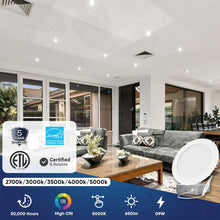 Load image into Gallery viewer, 4 Inch Slim LED Recessed Lighting with Junction Box, 9W, 650LM, Damp Location, Dimmable, Recessed Downlights, For Office, Kitchen, Bedroom, Bathroom - LEDMyPlace