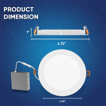 Load image into Gallery viewer, 4 Inch Slim LED Recessed Lighting with Junction Box, 9W, 650LM, Damp Location, Dimmable, Recessed Downlights, For Office, Kitchen, Bedroom, Bathroom - LEDMyPlace